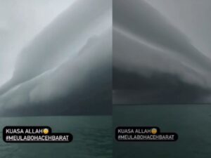 BMKG Ungkap Penyebab Awan Hitam Seperti Gelombang Tsunami di Aceh Barat