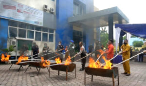 6,5 Juta Batang Rokok Ilegal Dimusnahkan Pihak Bea Cukai Langsa