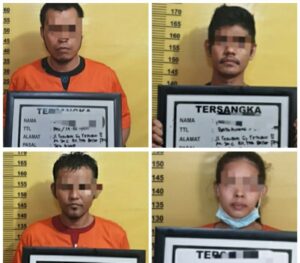 Empat Tersangka Pelaku Curat Ditangkap Polisi, Satu Wanita