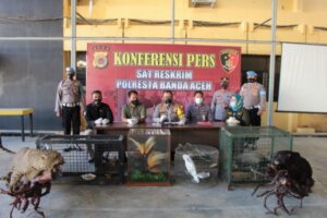 Polisi Banda Aceh Sita Satwa Langka di Rumah Bandar Sabu 200 Kg