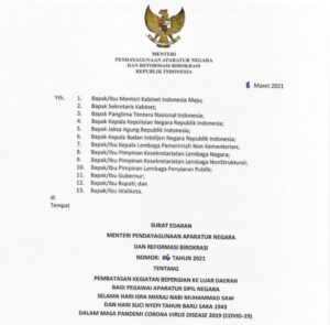 ASN Dilarang Keluar Daerah Saat Libur Isra Mikraj dan Nyepi 2021