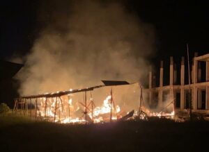 Gudang SMP N 8 Paris Dua Kecamatan Pontianak Selatan Hangus Terbakar