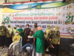 Gelar Vaksinasi dan Donor Darah Massal Kejari Bireuen Diserbu Warga