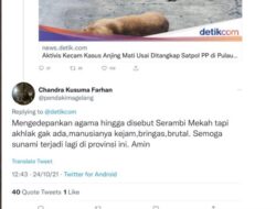 Doakan Aceh Tsunami Lagi, Twitter Chandra Dikecam Warganet