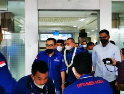 Tiba di Banda Aceh, Ketua Demokrat Terpilih Disambut Ratusan Kader