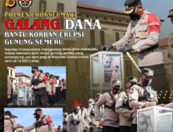 Kapolres Lhokseumawe Galang Dana Bantu Korban Erupsi Gunung Semeru