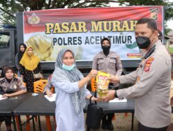 Jelang Ramadhan, Polres Aceh Timur Gelar Pasar Murah
