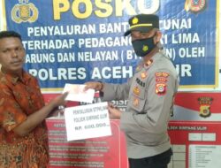 Polsek Simpang Ulim Kembali Salurkan Bantuan Uang 600 Ribu Tahap Kedua
