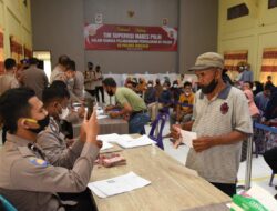 Tim Mabes Polri Tinjau Langsung Penyaluran BT-PKLWN di Mapolres Bireuen