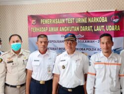 Polda Aceh Tes Urine Awak Angkutan Darat, Laut, dan Udara