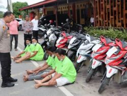 Sindikat Curanmor Antar Wilayah Disikat Polres Aceh Timur, 7 unit BB Diamankan