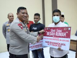 Aksi Peduli, Polres Aceh Utara Bedah Rumah Warga Miskin di 10 Kecamatan