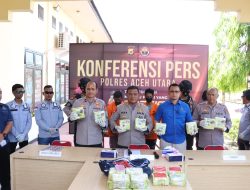 Polres Aceh Utara Gagalkan Penyelundupan 21,4 Kg Sabu dan 163 Ribu Butir Ekstasi