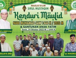 Potong Dua Ekor Sapi, Pedagang Aceh di Sumut Gelar Maulid dan Santuni Anak Yatim