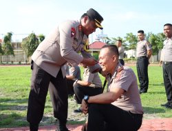 Lima Perwira dan 32 Bintara di jajaran Polres Aceh Utara Naik Pangkat