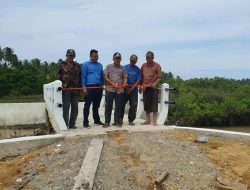 Abu Suhai Resmikan Jembatan Uteun Kruet Pandrah, Bireuen