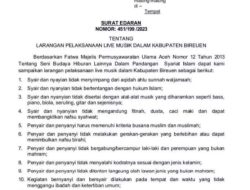 Pj. Bupati Bireuen Larang Live Musik di Cafe, Hotel dan Tempat Hiburan