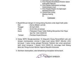 Tidak Tunggu Isbat Kemenag, Pj. Bupati Bireuen Tetapkan Idul Fitri Jumat 21 April