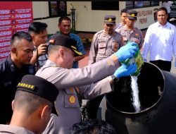 Polres Aceh Utara Musnahkan Narkoba Senilai Belasan Miliar