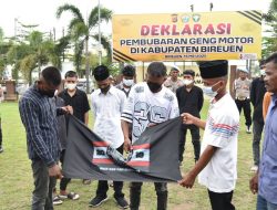Polres Bireuen Deklarasi Pembubaran Geng Motor Pasukan Jalan Sadis