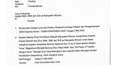 Seminar Nasional 800 Guru di Bireuen Dinilai Kedok Cari Keuntungan