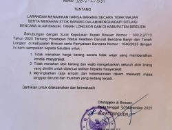 Bupati Bireuen Warning Pedagang Tidak Naikkan Harga Barang
