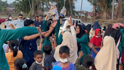 HMM FE UNMUHA Gelar Build A Village di Desa Terdampak Banjir Pidie Jaya