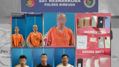 Komit Berantas Narkoba, Polres Bireuen Tangkap Enam Pengedar Sabu