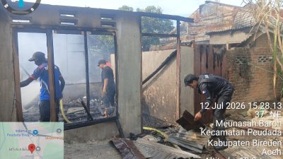 Satu Unit Rumah di Peudada Ludes Terbakar, 3 Lainnya Ikut Terdampak