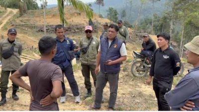 Patroli Gabungan Bongkar Perambahan Hutan Produksi Peulimbang