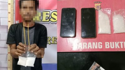 Polres Bireuen Amankan Seorang Warga Jeumpa, Turut Sita 69,46 Gram Sabu