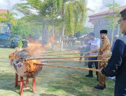 Polres Bireuen Musnahkan 29,8 Kg Narkotika Hasil Pengungkapan Empat Perkara